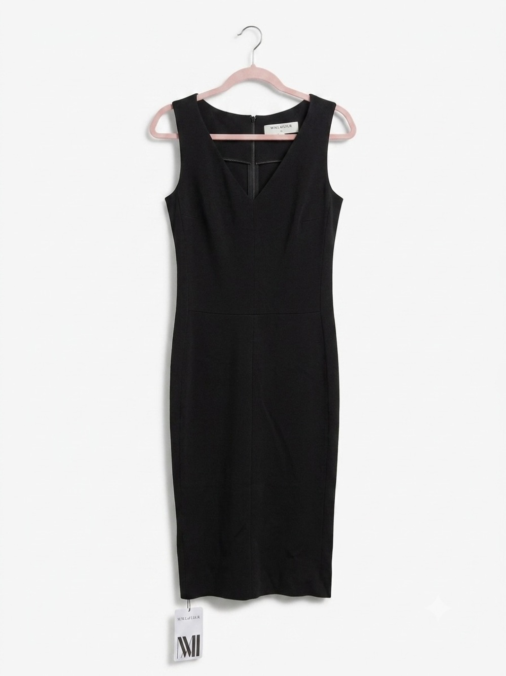 MM Lafleur Black Sleeveless Midi Sheath Dress NWT